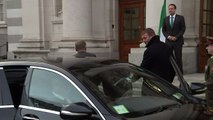 Donald Tusk greeted by Leo Varadkar in Dublin