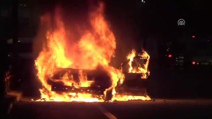 Konya'da Hareket Halindeki Otomobil Yandı
