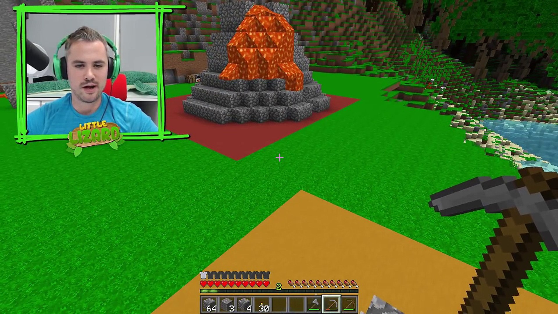 Minecraft Tsunami Volcano Base Challenge Volcano Vs Tsunami - volcano base roblox