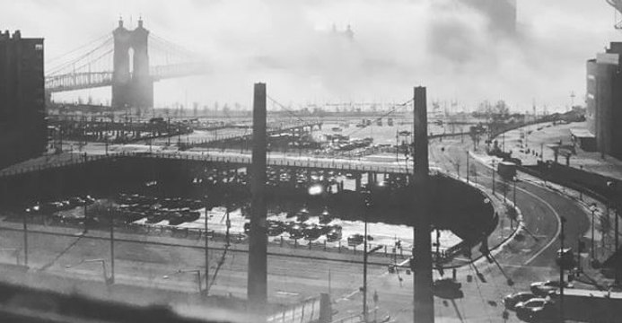 Fog Swirls Along Ohio River in Cincinnati