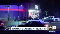 Woman stabbed at Quick Trip