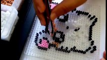 Making Hamtaro Perler Beads Pixel Art (Timelapse)