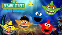 Baby Shark Sesame Streets Elmo Bert & Ernie Cookie Monster Shark Song Nursery Rhyme