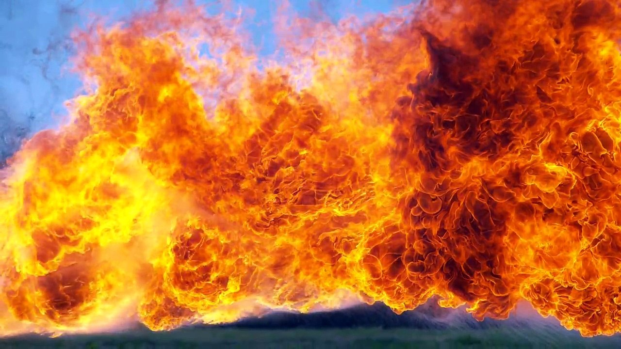 10.50 ft Flamethrower in 4K Slow Motion - The Slow Mo Guys
