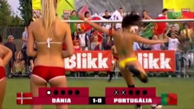 Bikini penalties Denmark vs Portugal ركلات ترجيح حمااااااسية بالبكيني بين بنات الدنمارك والبرتغال