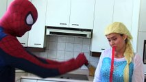 Spiderman_ Frozen Elsa vs Maleficent! Endless Gummy Tongues! Superhero Fun in Real Life  -) | Superheroes | Spiderman | Superman | Frozen Elsa | Joker