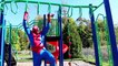 The Amazing Blue Spiderman vs Deadpool - Real Life Superhero Fun! | Superheroes | Spiderman | Superman | Frozen Elsa | Joker