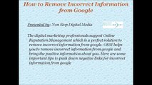 How to Remove Incorrect Information from Google