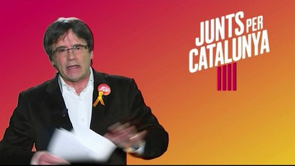 Un exiliado Puigdemont arranca campaña para elecciones catalanas