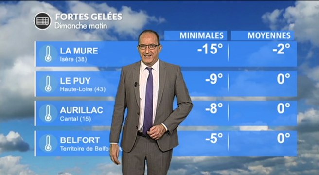 Fortes gelées dimanche matin