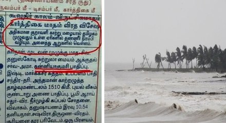 சென்னை மிதக்கும்.. வைரலாகும் வேலூர் ஜோதிடரின் பஞ்சாங்கம்!