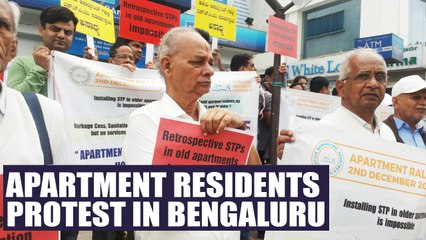 Bengaluru Apartment residents conduct peaceful protest against STP law | Oneindia News