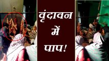 Meat selling Video viral in Vrindavan of Mathura श्रीकृष्ण की नगरी वृंदावन में खुलेआम कट रहा है मांस