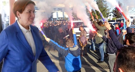 İYİ Parti Genel Başkanı Akşener, Trabzon'da Meşalelerle Karşılandı