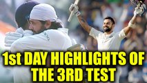 India vs SL 3rd test 1st day highlights: Virat Kohli slams 156 runs, Vijay dismissed for 155