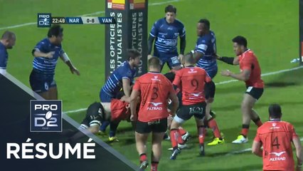 PRO D2 - Résumé Narbonne-Vannes: 28-21 - J14 - Saison 2017/2018
