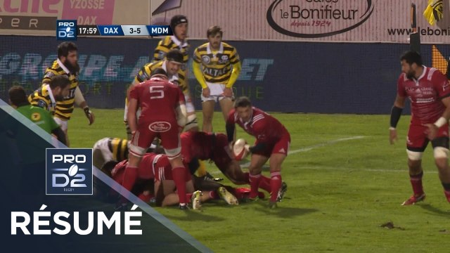 PRO D2 - Résumé Dax-Mont de Marsan: 13-29 - J14 - Saison 2017/2018