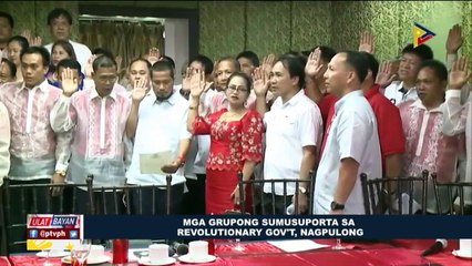 Mga grupong sumusuporta sa revolutionary government, nagpulong