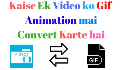 how to convert video into Gif animation