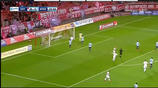 Omar Elabdellaoui Goal - Olympiakos 1-1 Apollon Smirnis 02.12.2017