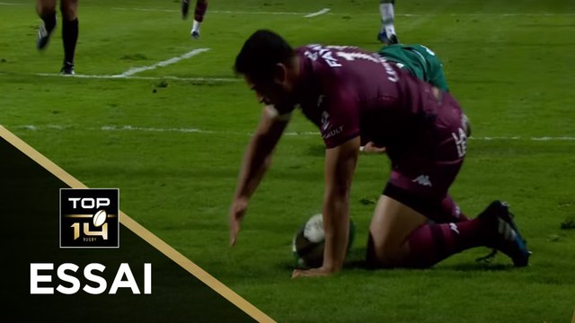 TOP 14 - Essai Fa'asiu FUATAI (UBB) - Pau - Bordeaux-Bègles - J12 - Saison 2017/2018