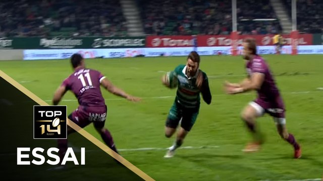 TOP 14 - Essai Charly MALIE (SP) - Pau - Bordeaux-Bègles - J12 - Saison 2017/2018