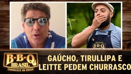 Renato Gaúcho, Tirullipa e Claudia Leitte pedem churrasco