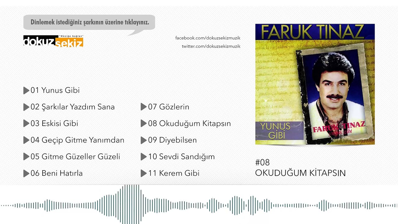Faruk Tınaz - Okuduğum Kitapsın  (Official Audio)