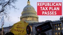 Republican tax plan passes in narrowly passes in Senate