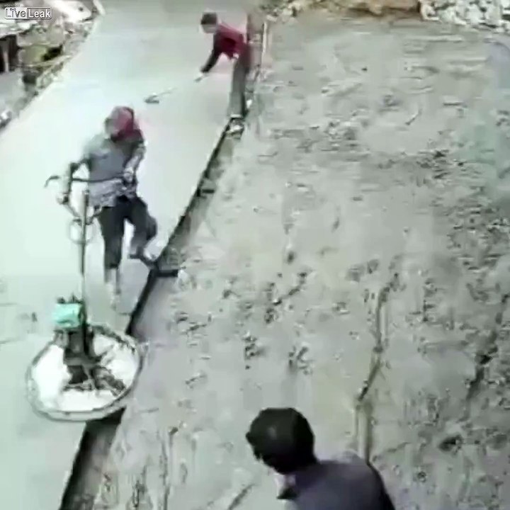 Power trowel gone wild