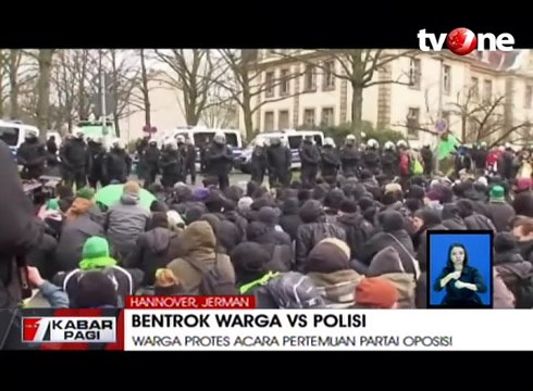 Ribuan Warga Jerman Bentrok dengan Polisi