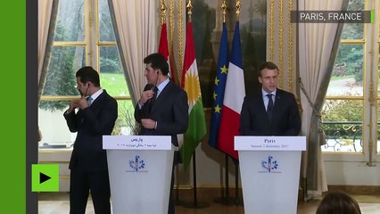 Download Video: Emmanuel Macron s'agace - avec raison - d'un problème de traduction lors d'une conférence de presse hier à l'Elysée