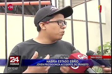 San Isidro: joven que habría estado ebrio protagoniza accidente de tránsito