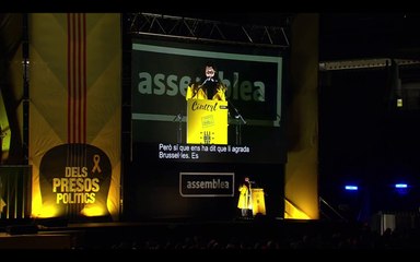 Puigdemont 'apareix' al concert per la llibertat dels presos