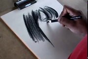Artistic Drawing Exercises- Portrait- Charcoal pencil
