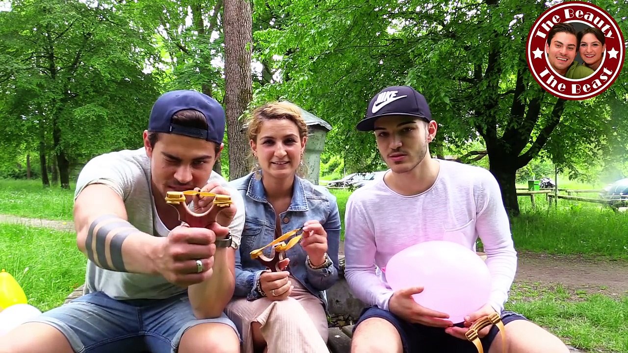 SLINGSHOT CHALLENGE - wer wird als erstes nass ?!