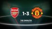 Arsenal 1-3 Manchester United in words and numbers