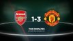 Arsenal 1-3 Manchester United in words and numbers