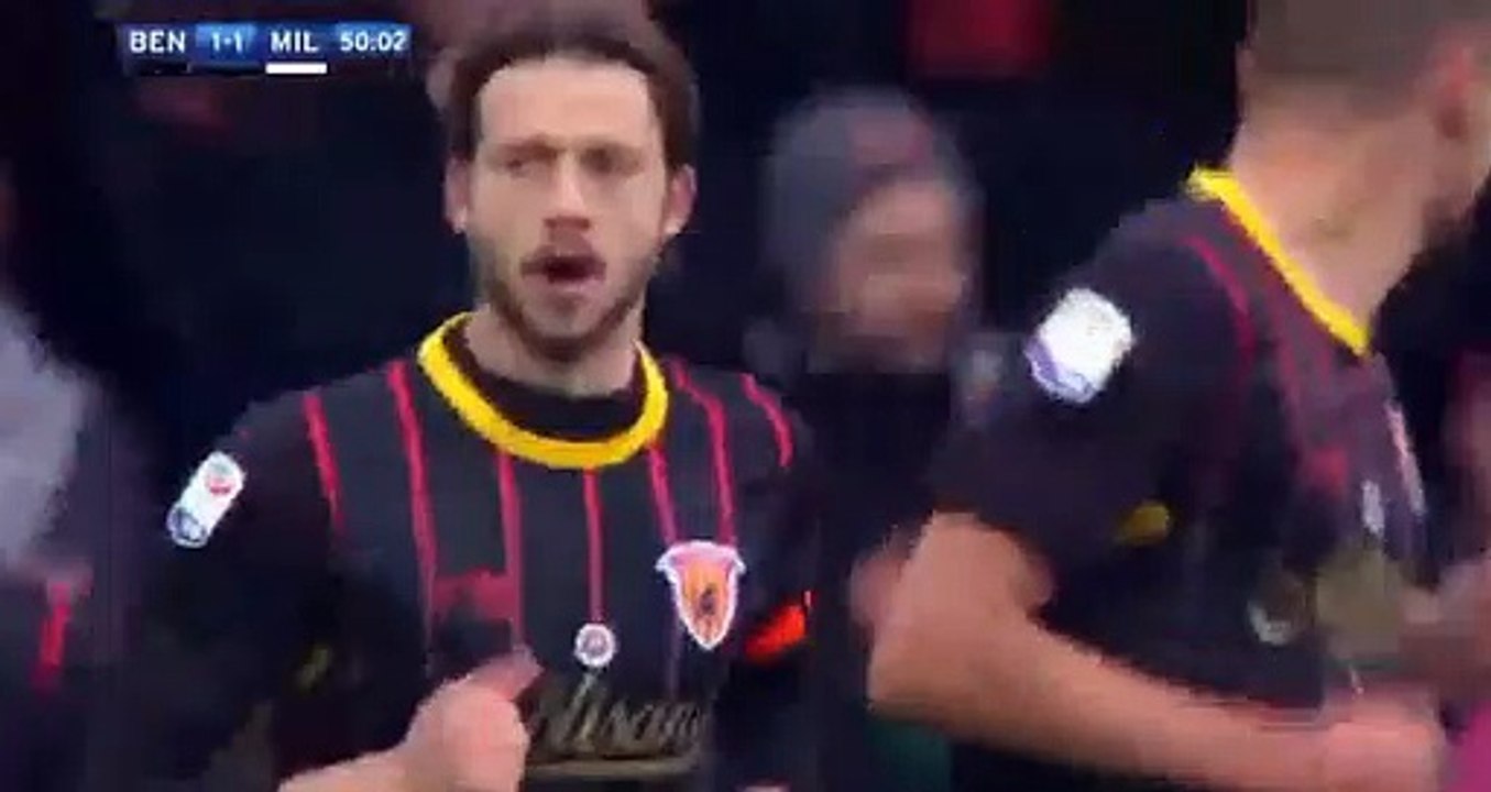George Puscas Goal HD - Benevento 1-1 AC Milan - 03.12.2017