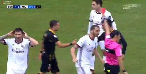 Alessio Romagnoli RED CARD Benevento	1-2	AC Milan 03.12.2017 1 minute ago