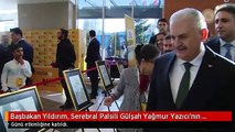 Başbakan Yıldırım, Serebral Palsili Gülşah Yağmur Yazıcı'nın Kara Kalem Portre Sergisini Gezdi -...