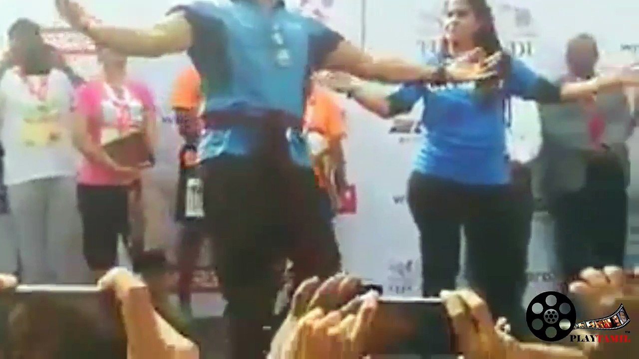 sodakku dance by suriya for fans in chennai marathon