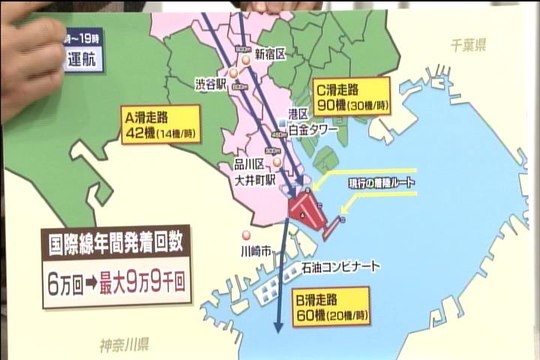 羽田 都心飛行新ルートで騒音大　落下物で被害　不動産の資産価格下落