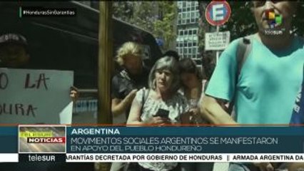 Protestan en Argentina para denunciar el fraude electoral en Honduras