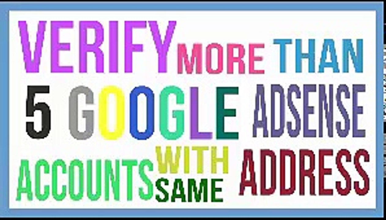 how to create multiple adsense account in same address||solution