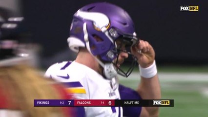 Thielen cannot get out of bounds as half comes to an end