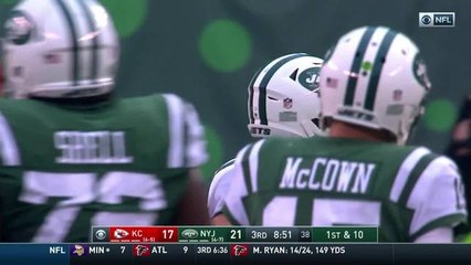 McCown connects with Hansen for a 13-yard gain