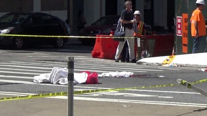 Elderly woman run over by a truck in Tribeca NYC