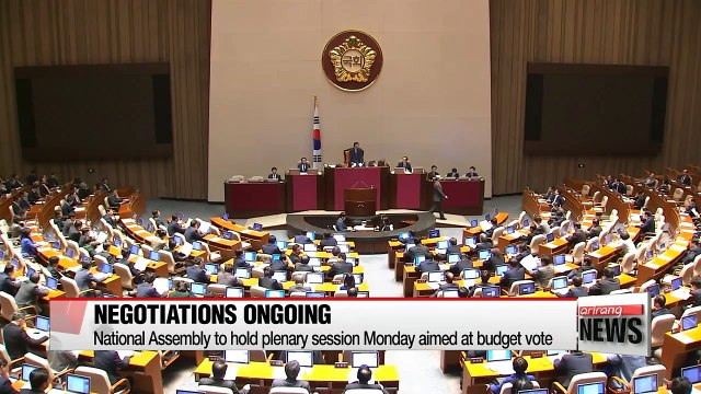 National Assembly to hold plenary session Monday aimed at budget vote