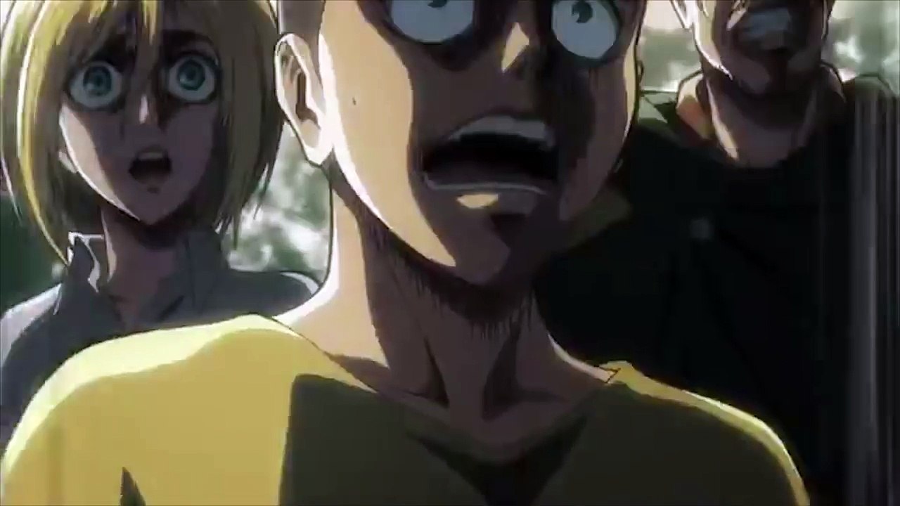 進撃の巨人　エレン VS ライナー(鎧の巨人) attack on titan / shingeki no kyojin　次回予告付き